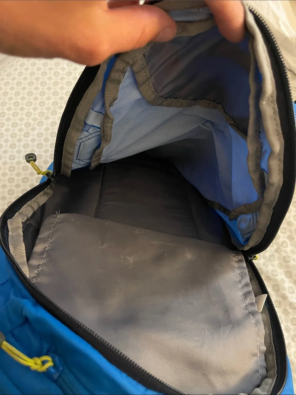 CamelBak Blue Hydration Pack with Neon Yellow Accents